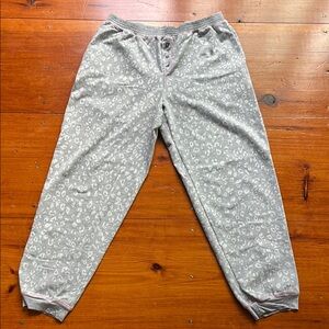 Gray Leopard Print Joggers